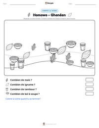 Aperçu de la feuille de travail imprimable Homowo - Ghanéen