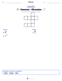 Homowo - Ghanaian printable worksheet preview