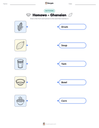 Homowo - Ghanaian printable worksheet preview