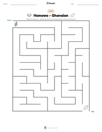 Homowo - Ghanaian printable worksheet preview