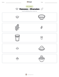 Homowo - Ghanaian printable worksheet preview