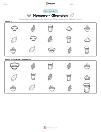 Homowo - Ghanaian printable worksheet preview