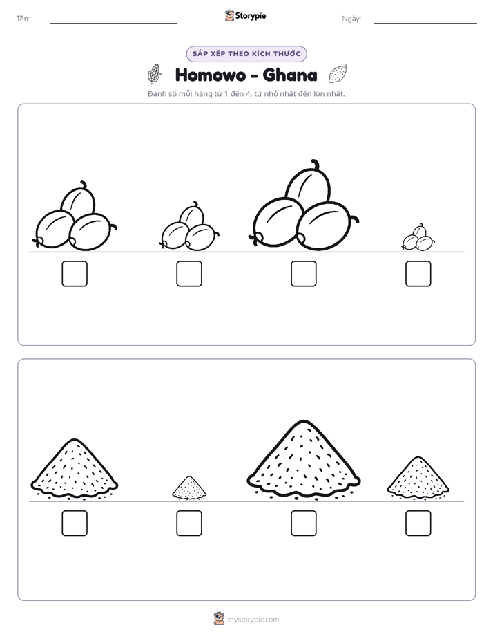 Thứ Tự Kích Thước