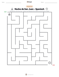 Noche de San Juan - Spanisch druckbare Arbeitsblatt Vorschau