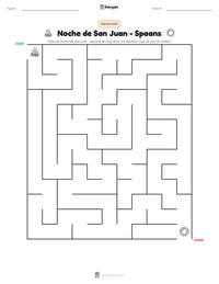 Noche de San Juan - Spaans afdrukbare werkblad voorbeeld