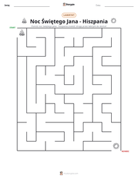 Podgląd drukowalnego arkusza ćwiczeń Noc Świętego Jana - Hiszpania