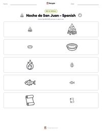 Noche de San Juan - Spanish printable worksheet preview