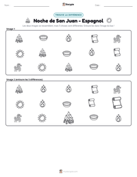 Aperçu de la feuille de travail imprimable Noche de San Juan - Espagnol