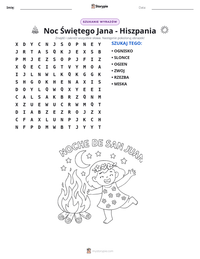 Podgląd drukowalnego arkusza ćwiczeń Noc Świętego Jana - Hiszpania