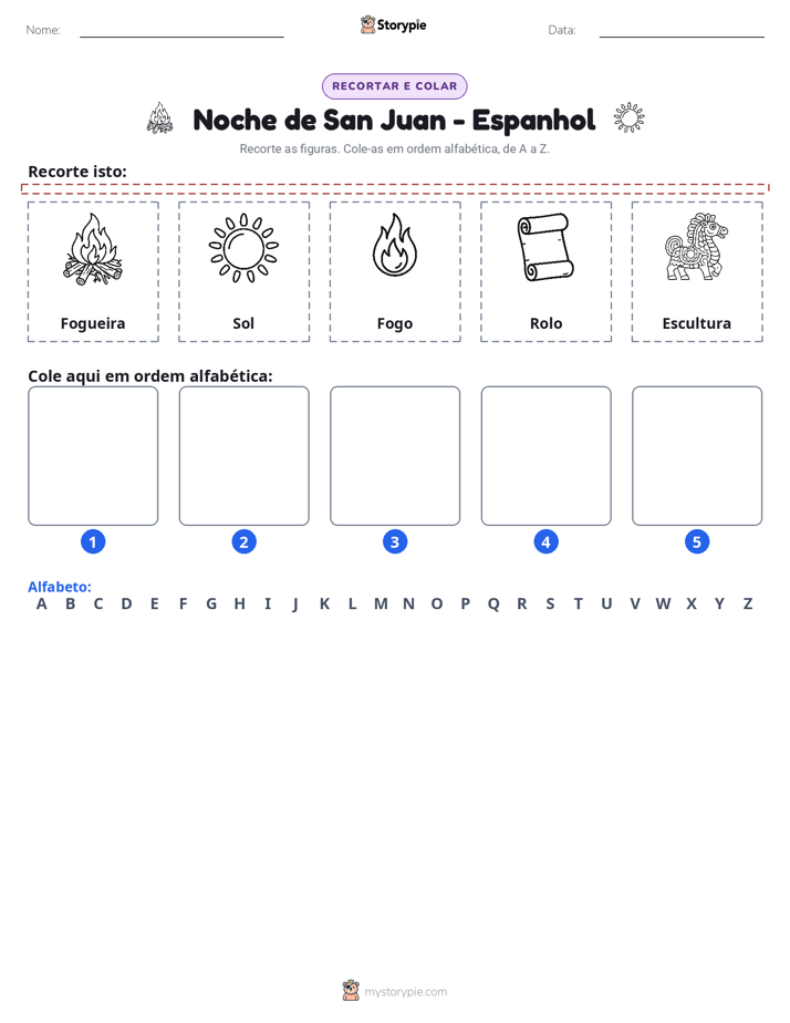 Recortar & Colar Alfabeto