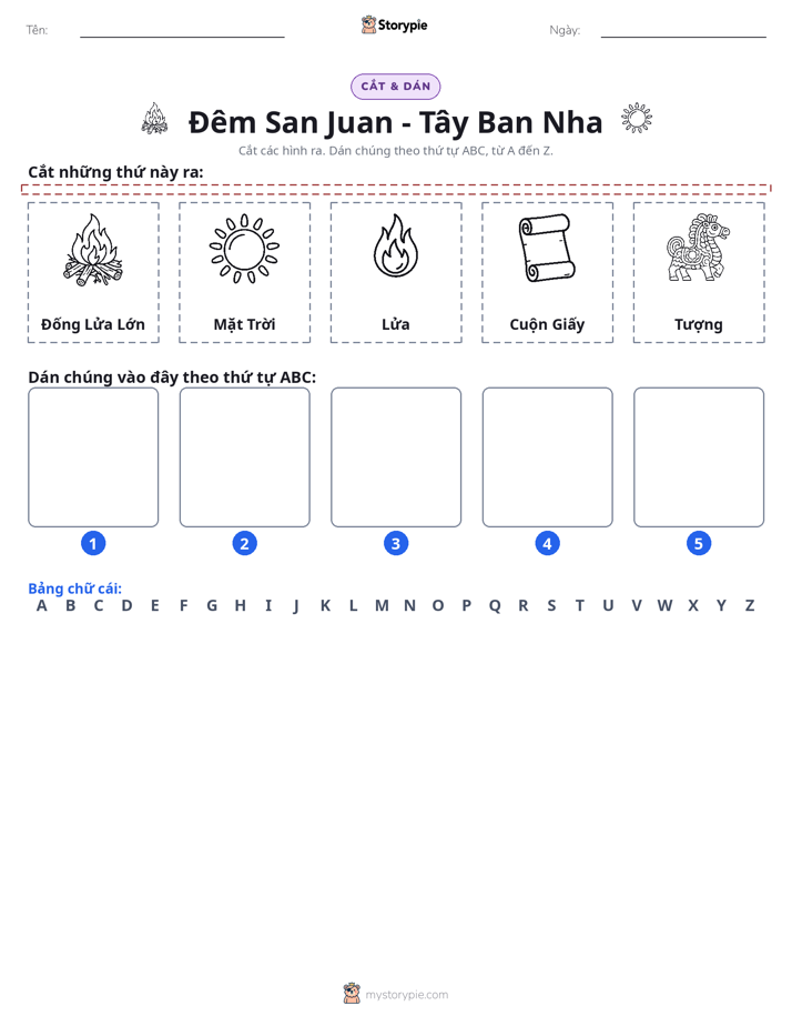 Cắt & Dán Chữ Cái