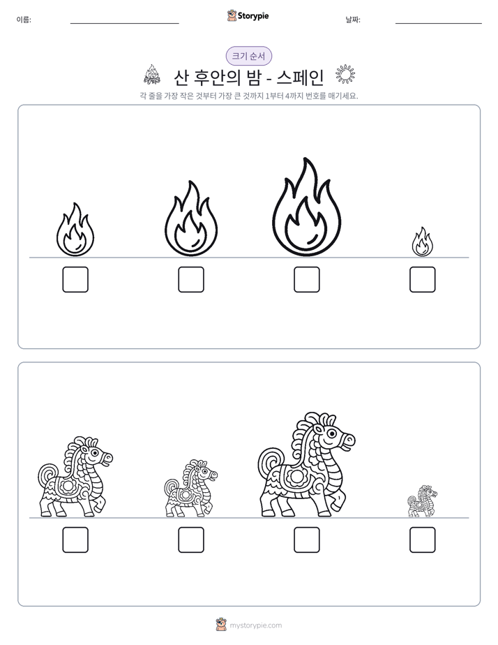 크기 순서