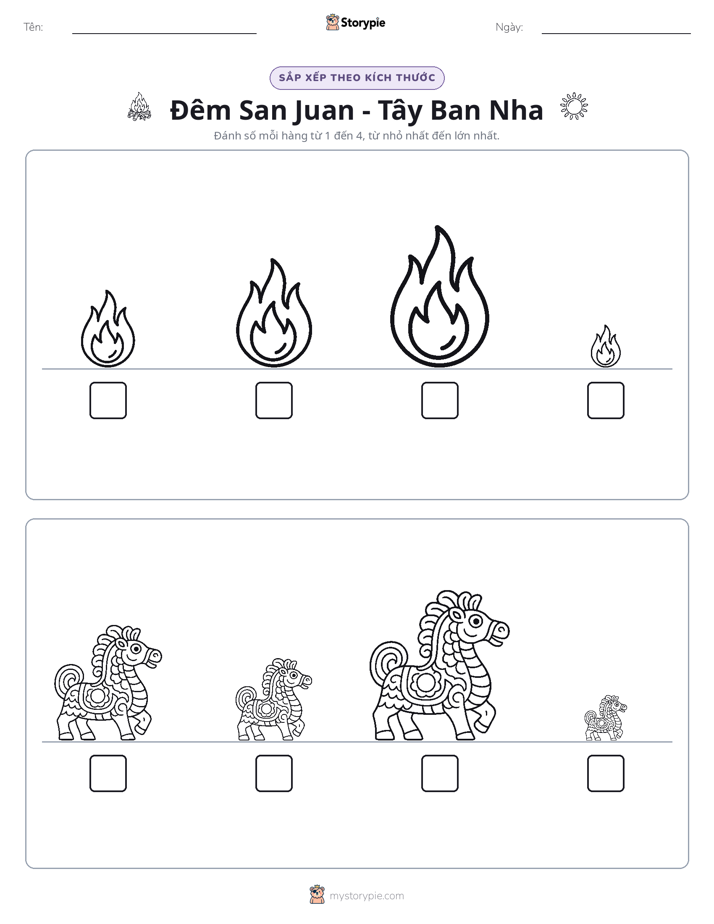 Thứ Tự Kích Thước
