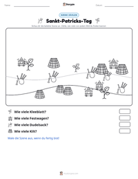 Sankt-Patricks-Tag druckbare Arbeitsblatt Vorschau