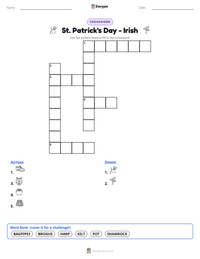 St. Patrick's Day - Irish printable worksheet preview