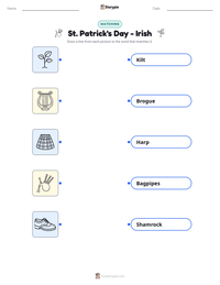 St. Patrick's Day - Irish printable worksheet preview