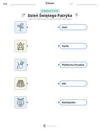 Podgląd drukowalnego arkusza ćwiczeń Dzień Świętego Patryka