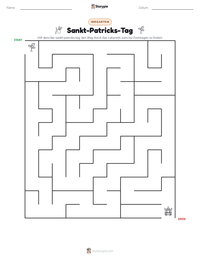 Sankt-Patricks-Tag druckbare Arbeitsblatt Vorschau