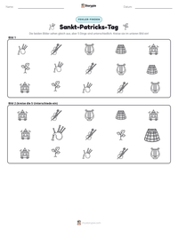 Sankt-Patricks-Tag druckbare Arbeitsblatt Vorschau
