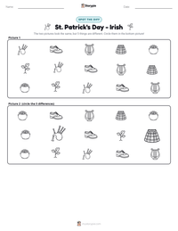 St. Patrick's Day - Irish printable worksheet preview