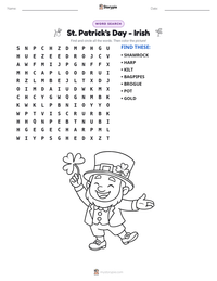St. Patrick's Day - Irish printable worksheet preview