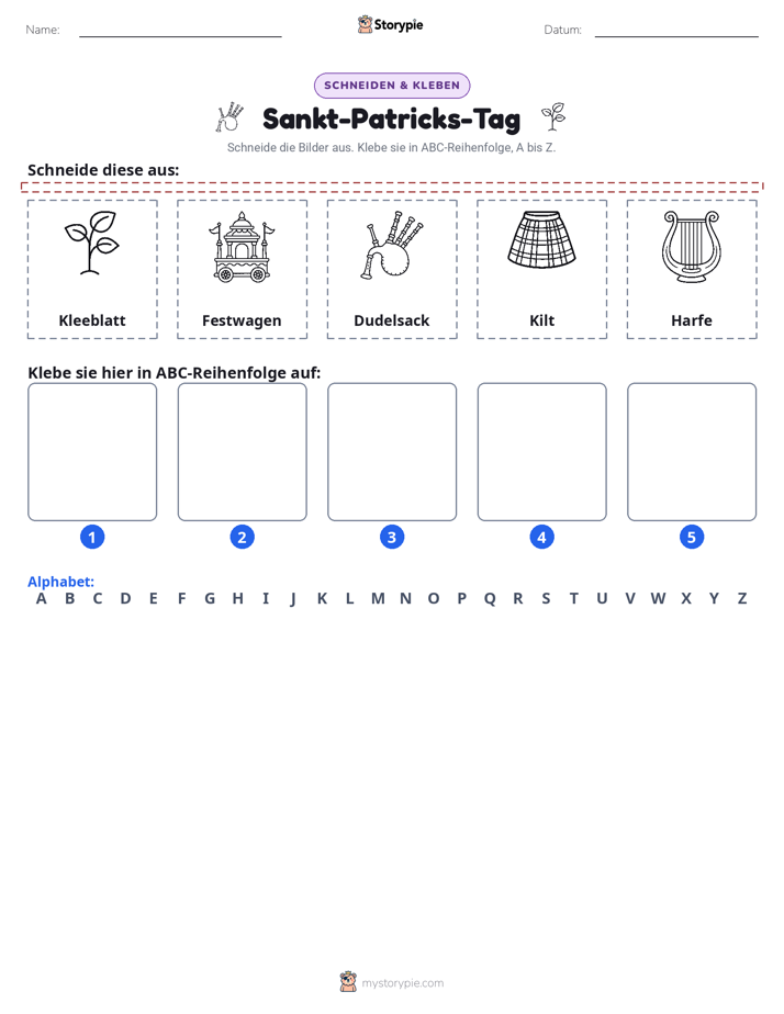 Schneiden & Einfügen Alphabet