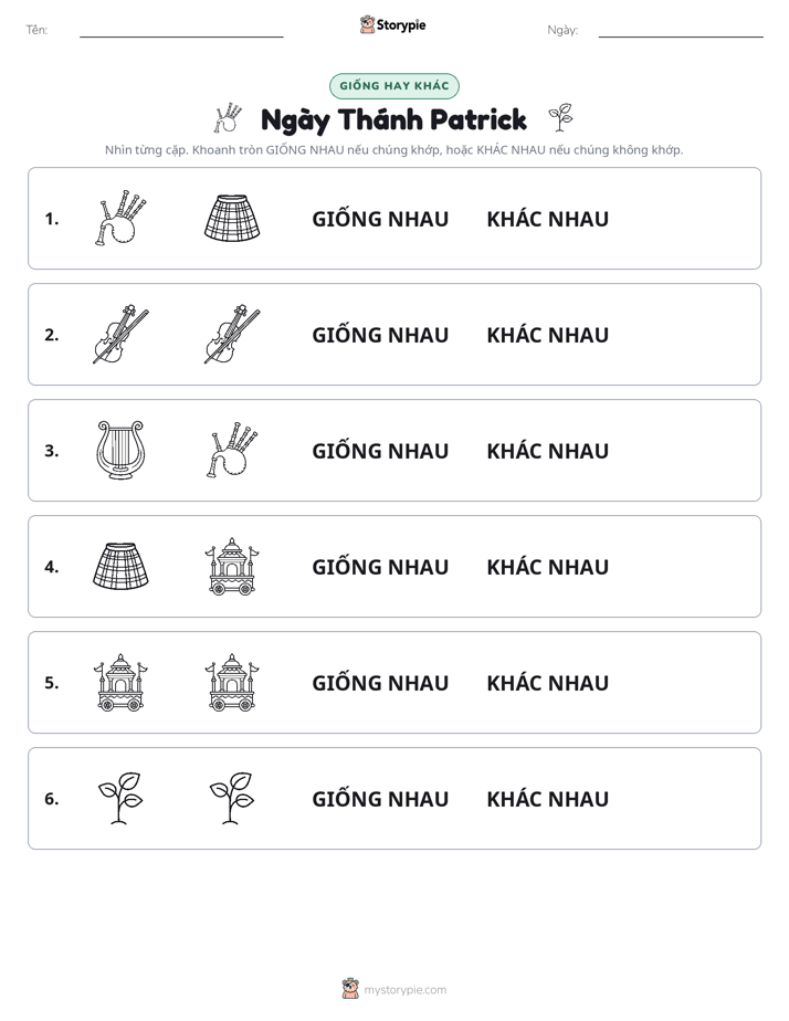Giống Hay Khác
