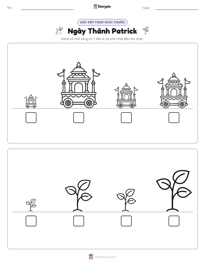 Thứ Tự Kích Thước