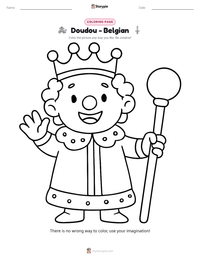 Doudou - Belgian printable worksheet preview