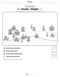 Doudou - Belgian printable worksheet preview