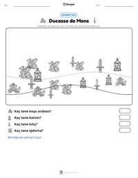 Ducasse de Mons yazdırılabilir çalışma sayfası önizlemesi