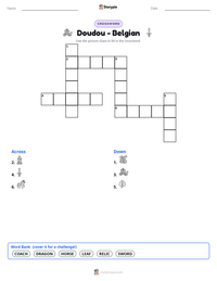 Doudou - Belgian printable worksheet preview