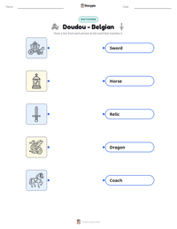 Doudou - Belgian printable worksheet preview