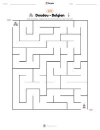 Doudou - Belgian printable worksheet preview