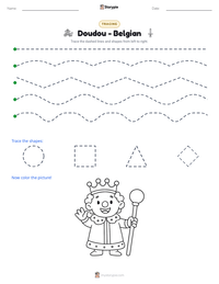 Doudou - Belgian printable worksheet preview