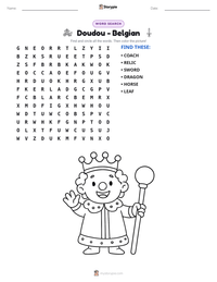 Doudou - Belgian printable worksheet preview