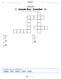 Canada Day - Canadian printable worksheet preview