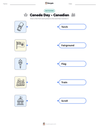 Canada Day - Canadian printable worksheet preview