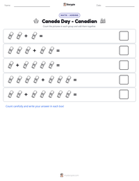 Canada Day - Canadian printable worksheet preview