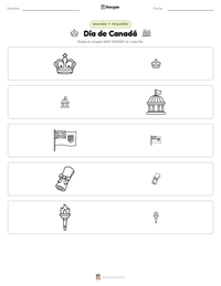Vista previa de la hoja de trabajo imprimible de Día de Canadá