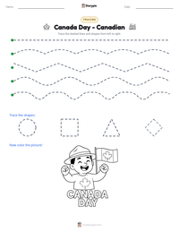 Canada Day - Canadian printable worksheet preview