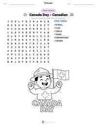 Canada Day - Canadian printable worksheet preview