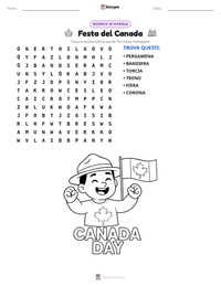 Anteprima della scheda stampabile di Festa del Canada