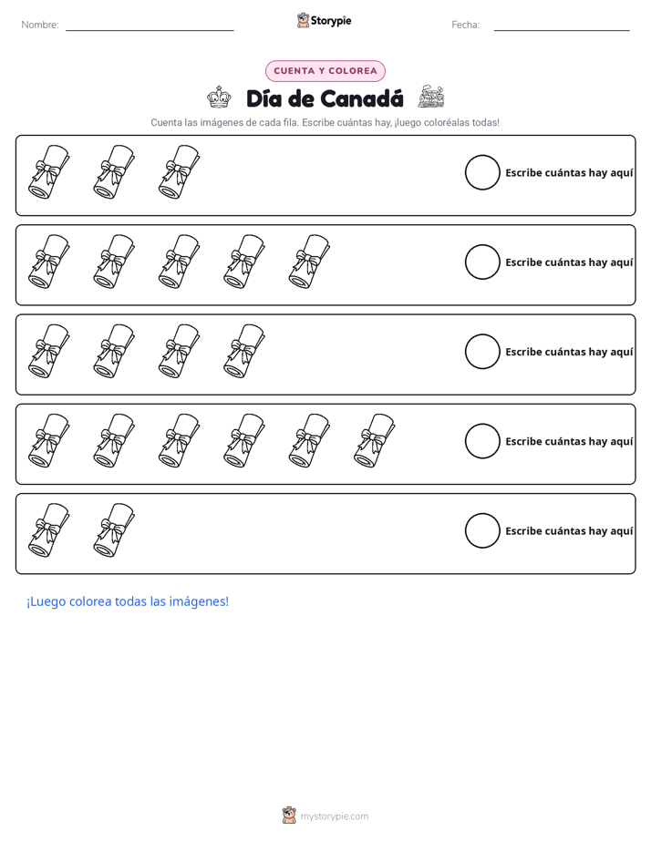 Contar y Colorear