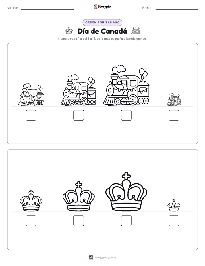 Orden de Tamaños