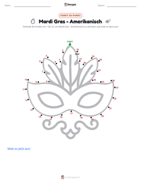 Mardi Gras - Amerikanisch druckbare Arbeitsblatt Vorschau