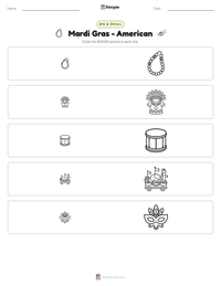 Mardi Gras - American printable worksheet preview