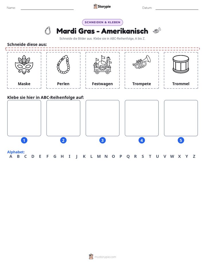 Schneiden & Einfügen Alphabet