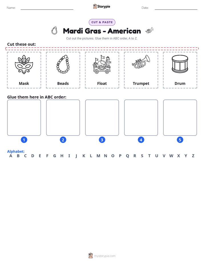 Cut & Paste Alphabet