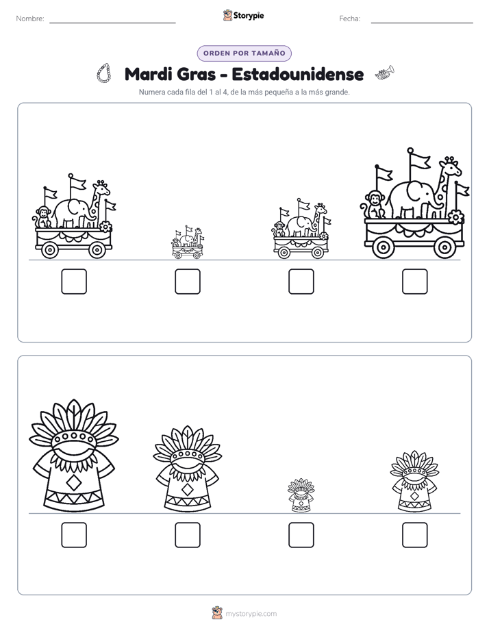 Orden de Tamaños